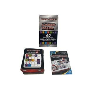 Laser Maze Game Puzzle Solution Cards EUC Think Fun Logic Game Complete